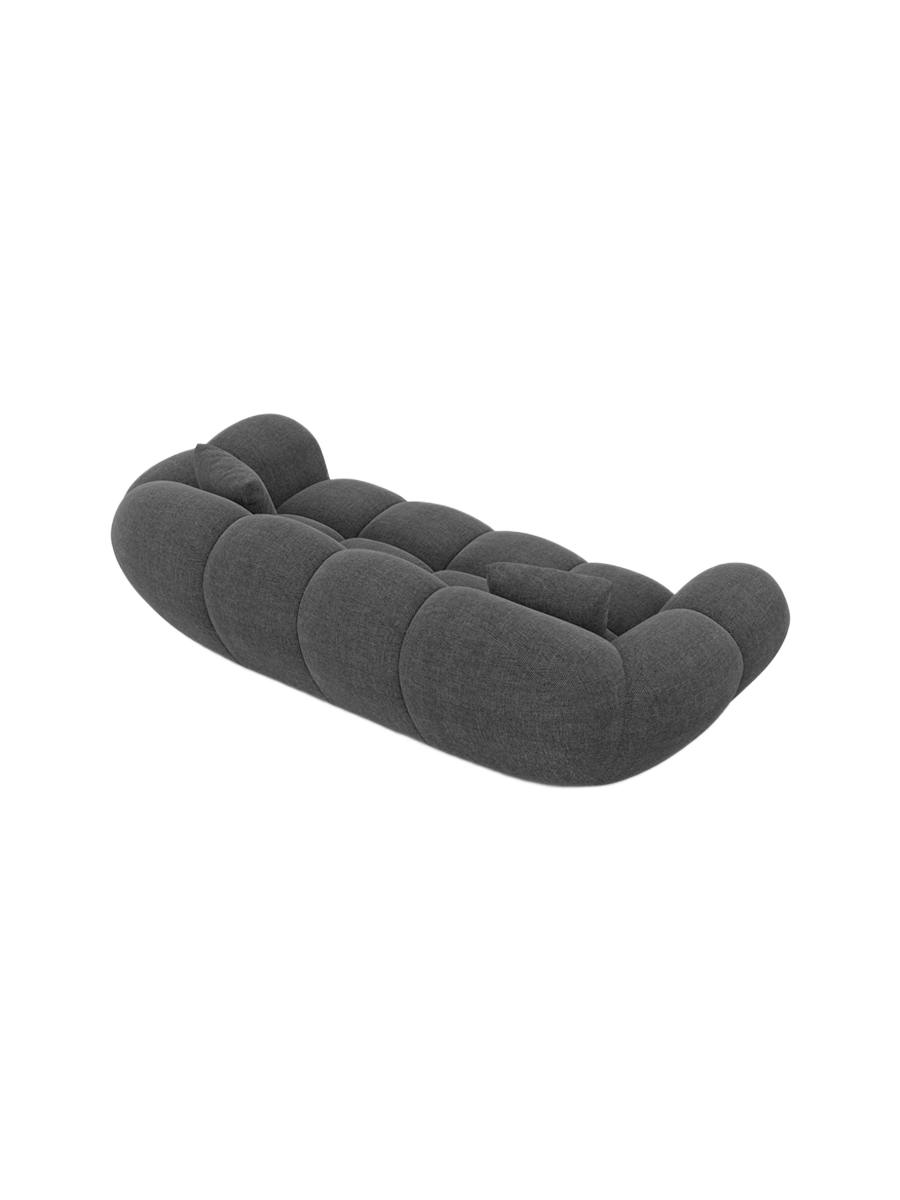 
2-Sitzer Design Sofa „Levante“ mit Strukturstoff-Bezug - Strukturstoff Anthrazit