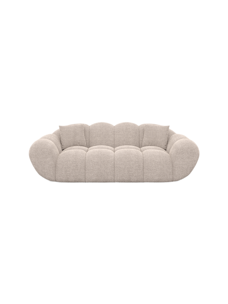 
2-Sitzer Design Sofa „Levante“ mit Strukturstoff-Bezug - Strukturstoff Anthrazit