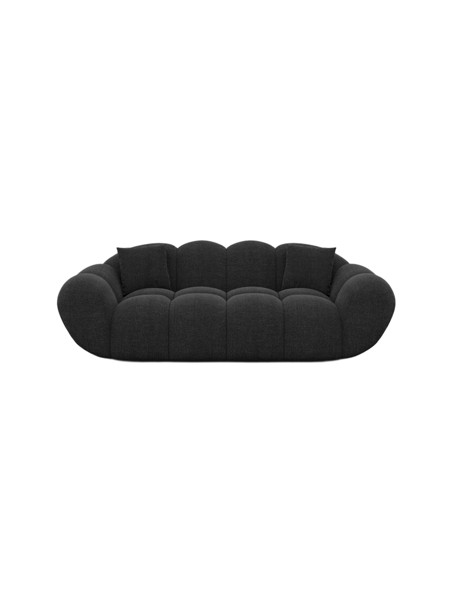 
2-Sitzer Design Sofa „Levante“ mit Strukturstoff-Bezug - Strukturstoff Anthrazit