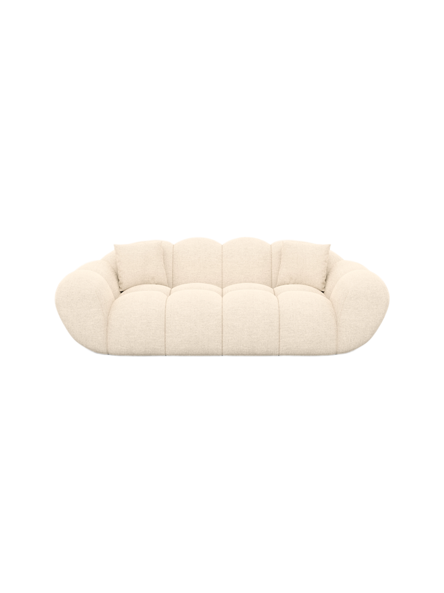 
2-Sitzer Design Sofa „Levante“ mit Strukturstoff-Bezug - Strukturstoff Anthrazit