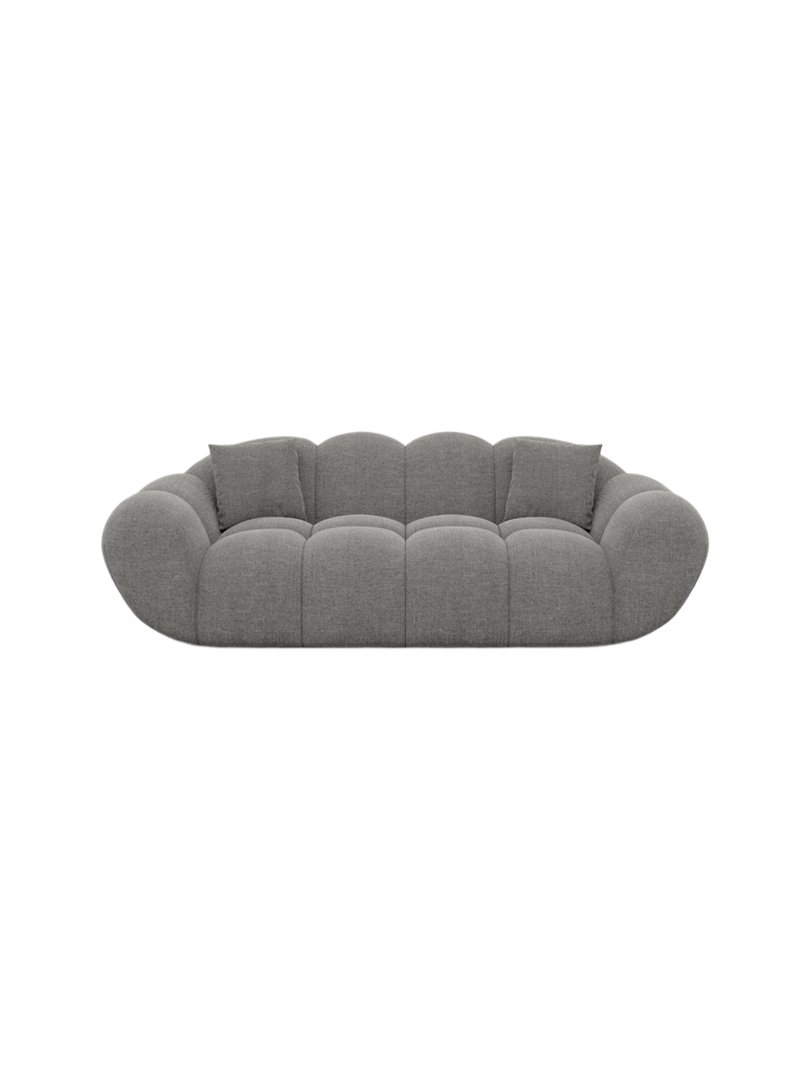 
2-Sitzer Design Sofa „Levante“ mit Strukturstoff-Bezug - Strukturstoff Anthrazit