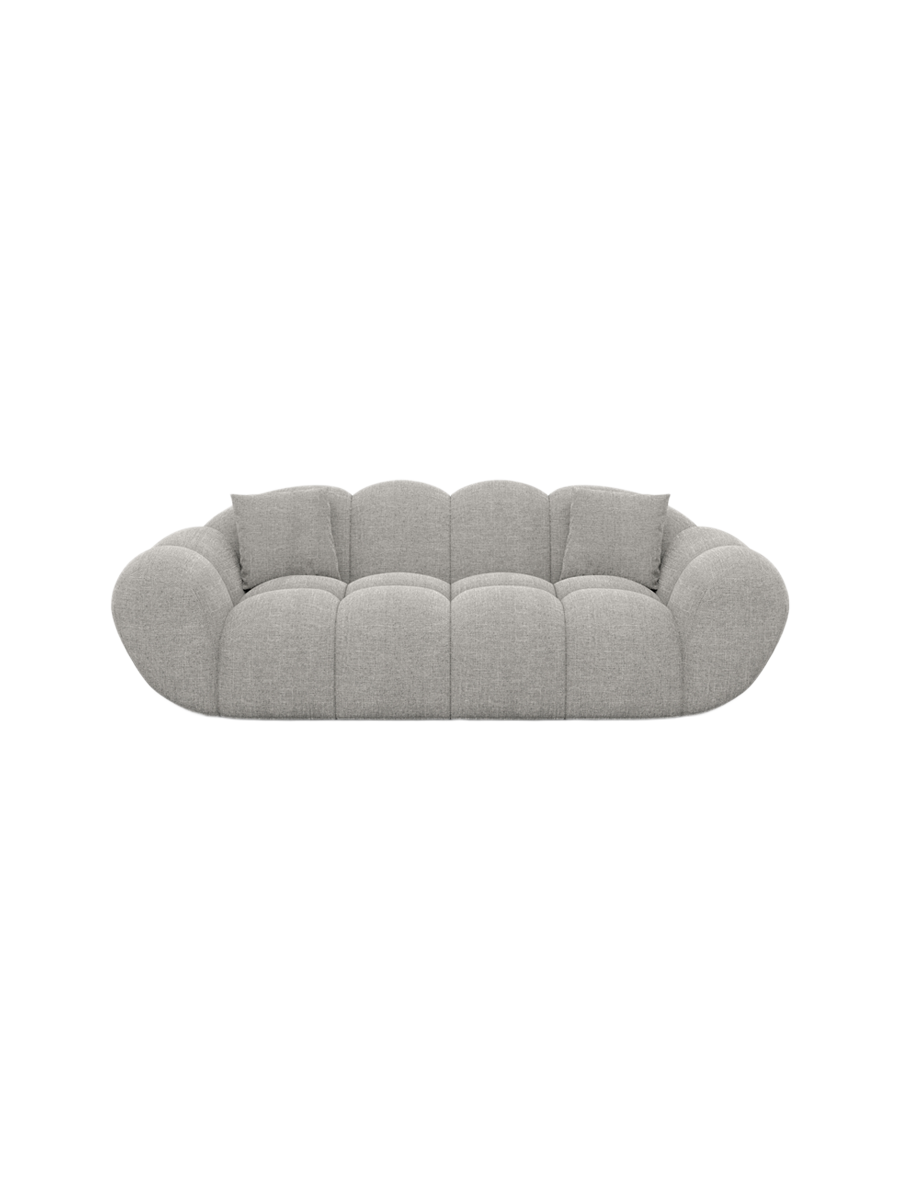 
2-Sitzer Design Sofa „Levante“ mit Strukturstoff-Bezug - Strukturstoff Anthrazit
