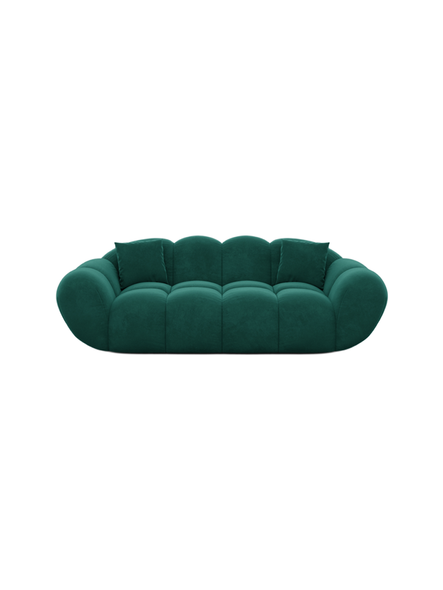 
Canapé design 2 places « Levante » avec revêtement en velours - Revêtement en velours Königsblau
