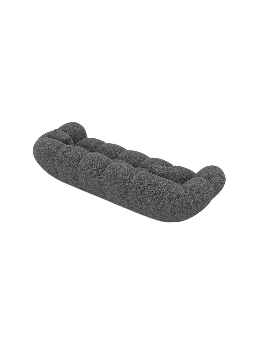 
3-seater designer sofa “Levante” with bouclé upholstery - Bouclé Graphite