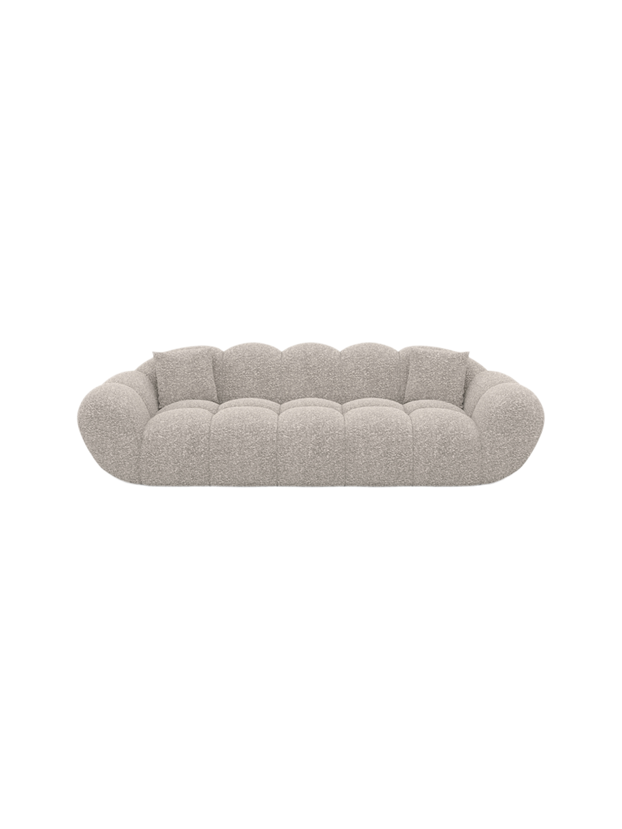 
3-seater designer sofa “Levante” with bouclé upholstery - Bouclé Graphite