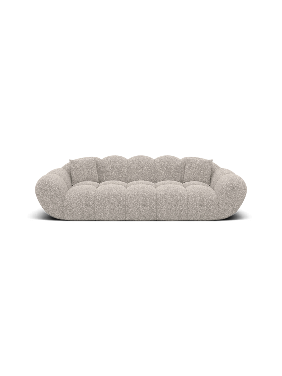 
3-Sitzer Design Sofa „Levante“ mit Bouclé-Bezug - Bouclé Toffee