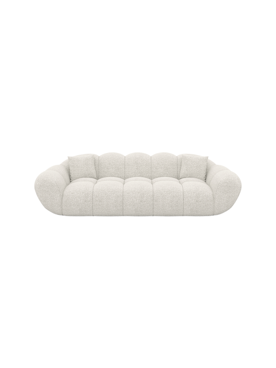 
3-seater designer sofa “Levante” with bouclé upholstery - Bouclé Graphite