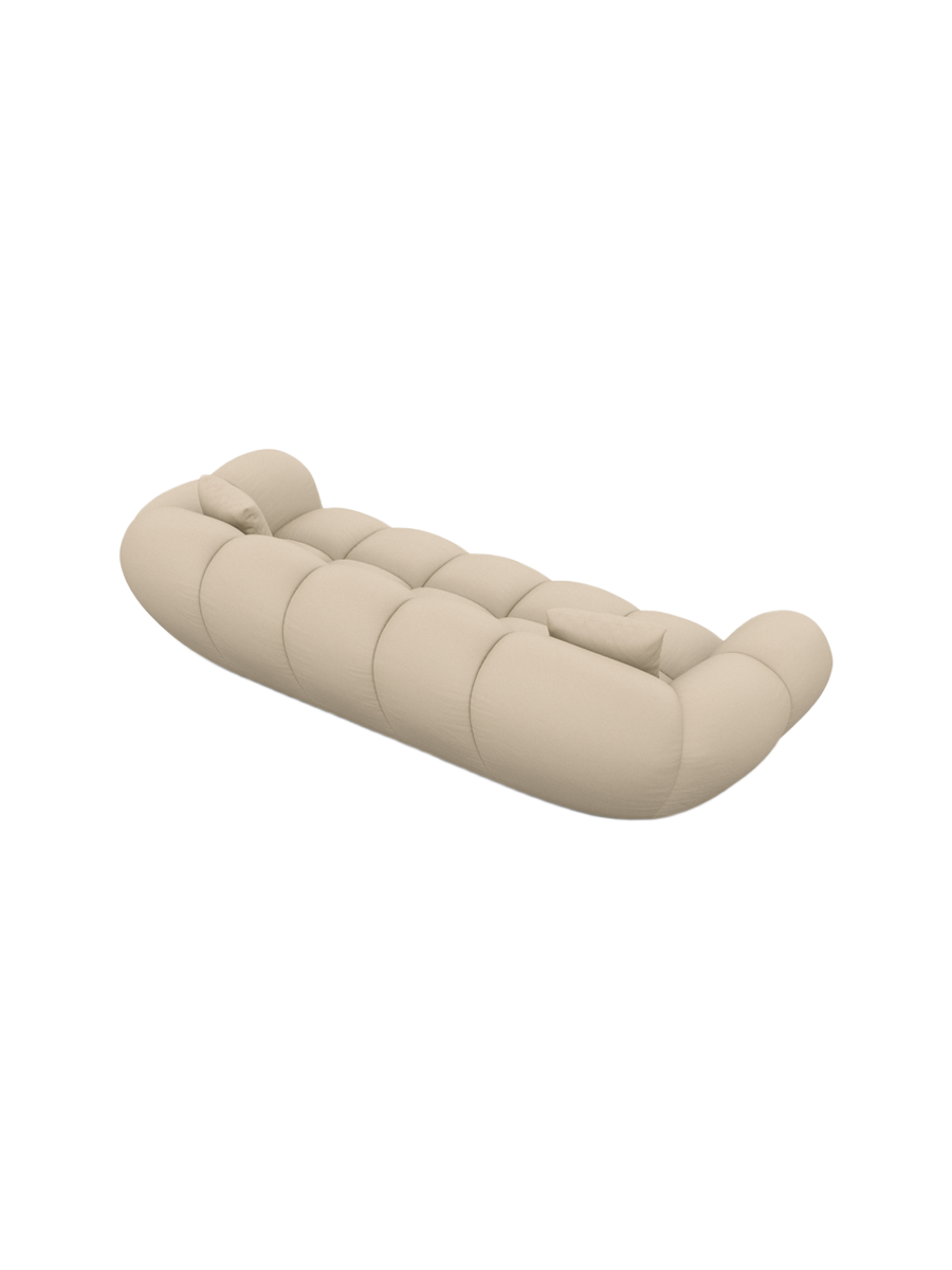 
3-Sitzer Design Echtleder Sofa „Levante“ - Echtleder Beige