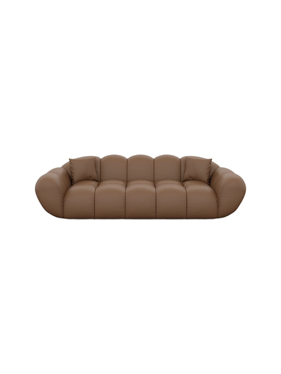 
3-Sitzer Design Echtleder Sofa „Levante“ - Echtleder Beige