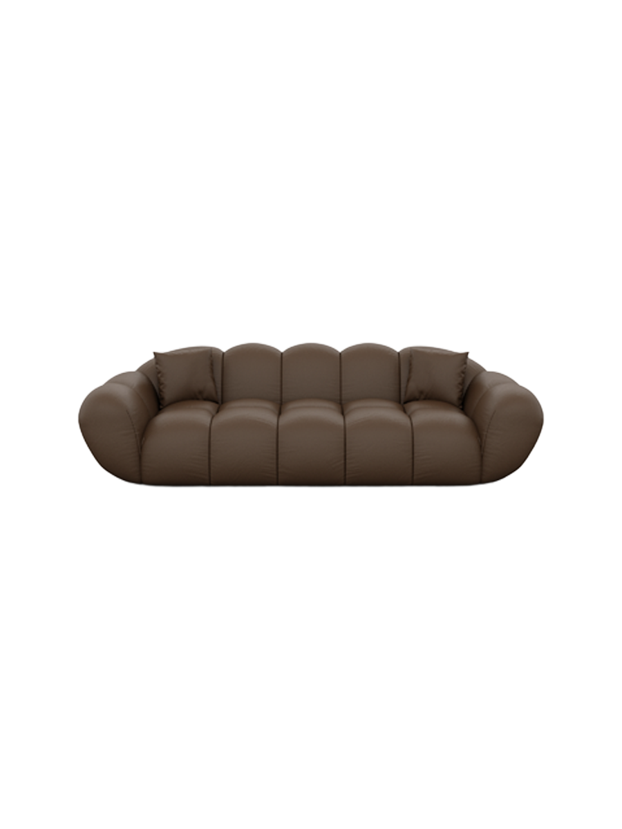 
3-Sitzer Design Echtleder Sofa „Levante“ - Echtleder Beige