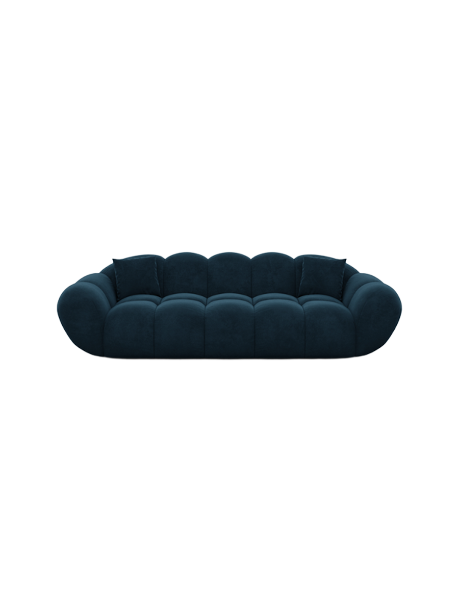
3-seat designer sofa “Levante” with velvet upholstery - Velvet cover Royal Blue