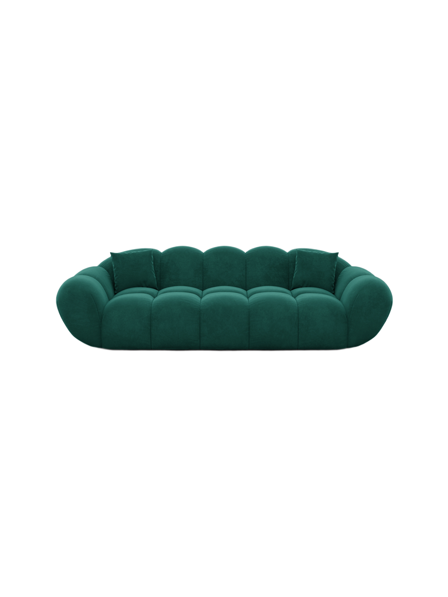 
3-seat designer sofa “Levante” with velvet upholstery - Velvet cover Royal Blue