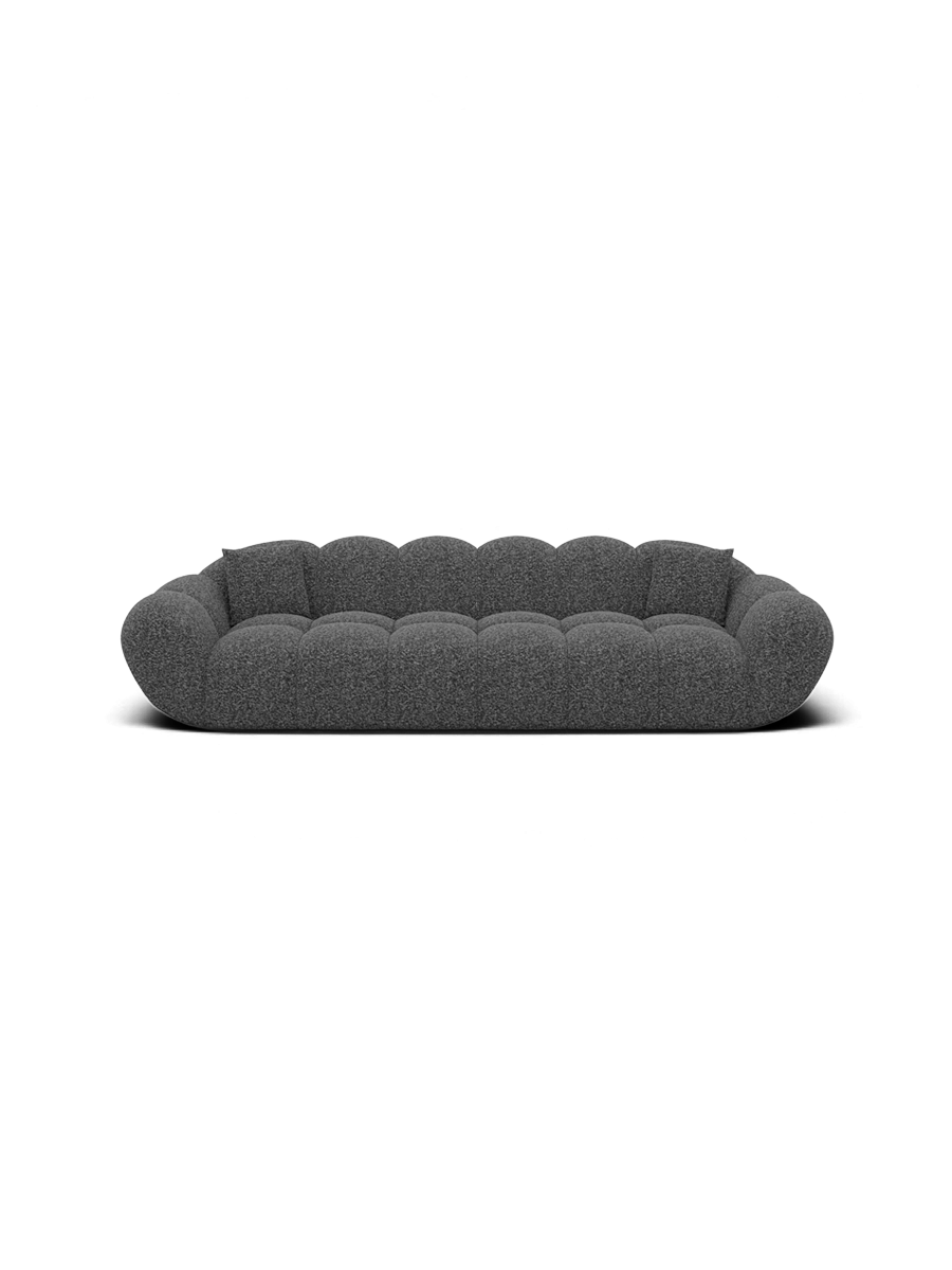 
4-seat designer sofa “Levante” with bouclé upholstery - Bouclé Graphite