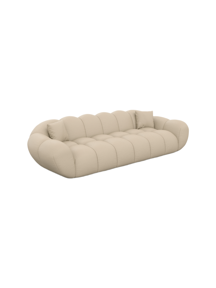
4-Sitzer Design Echtleder Sofa „Levante“ - Echtleder Beige