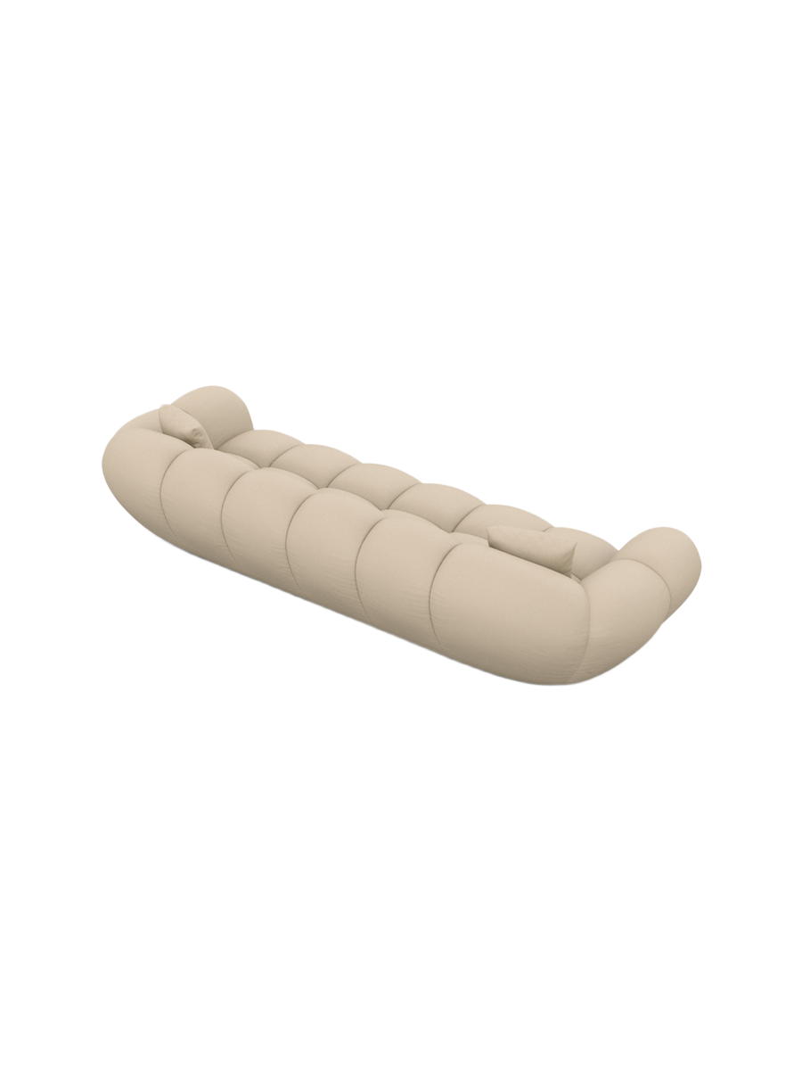 
4-Sitzer Design Echtleder Sofa „Levante“ - Echtleder Beige