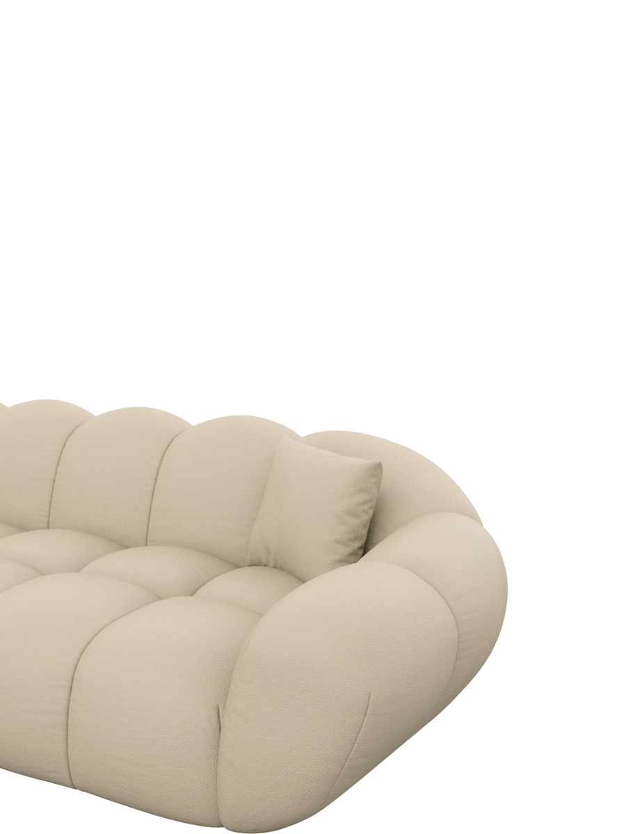 
4-Sitzer Design Echtleder Sofa „Levante“ - Echtleder Beige