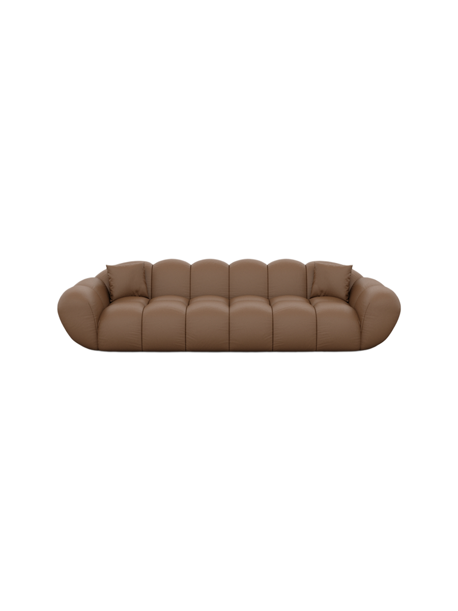 
4-Sitzer Design Echtleder Sofa „Levante“ - Echtleder Beige