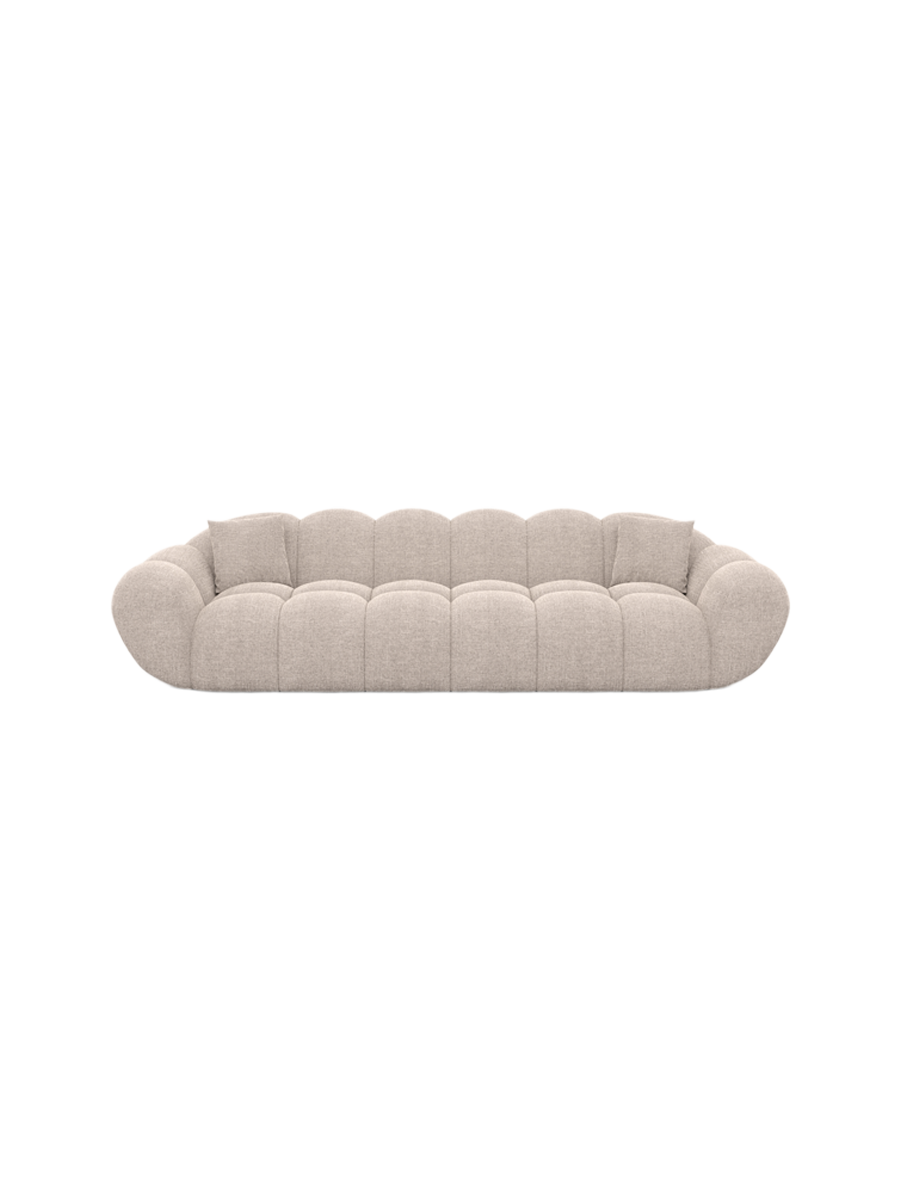 
4-seat designer sofa “Levante” with textured fabric upholstery - Textured fabric Anthracite