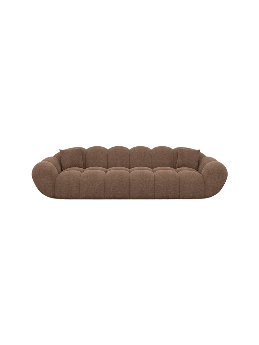 
4-seat designer sofa “Levante” with textured fabric upholstery - Textured fabric Anthracite