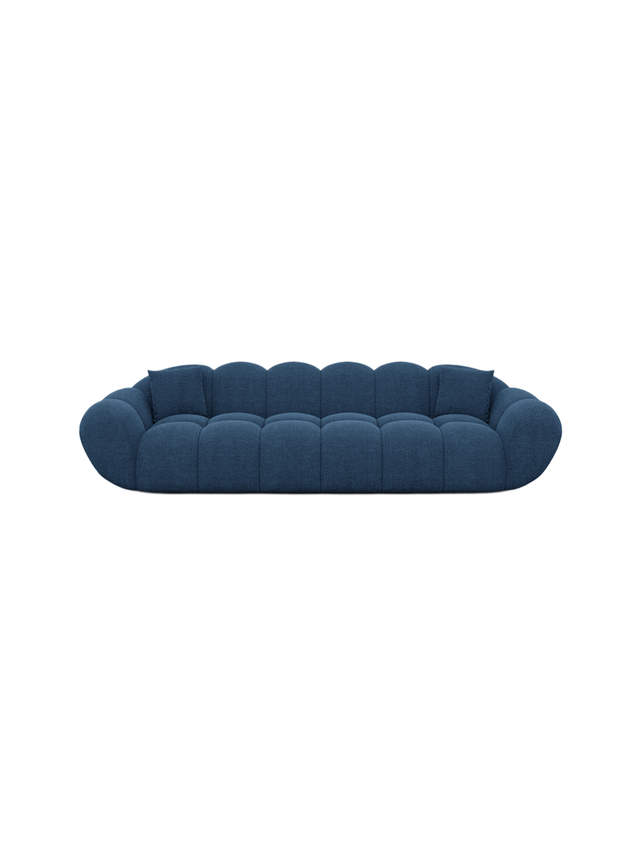 
4-seat designer sofa “Levante” with textured fabric upholstery - Textured fabric Anthracite