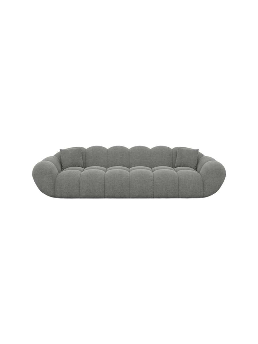
4-seat designer sofa “Levante” with textured fabric upholstery - Textured fabric Anthracite