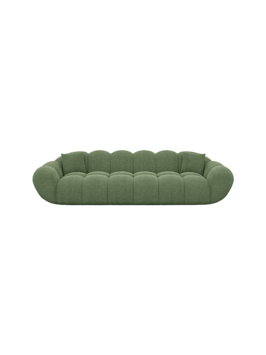 
4-seat designer sofa “Levante” with textured fabric upholstery - Textured fabric Anthracite