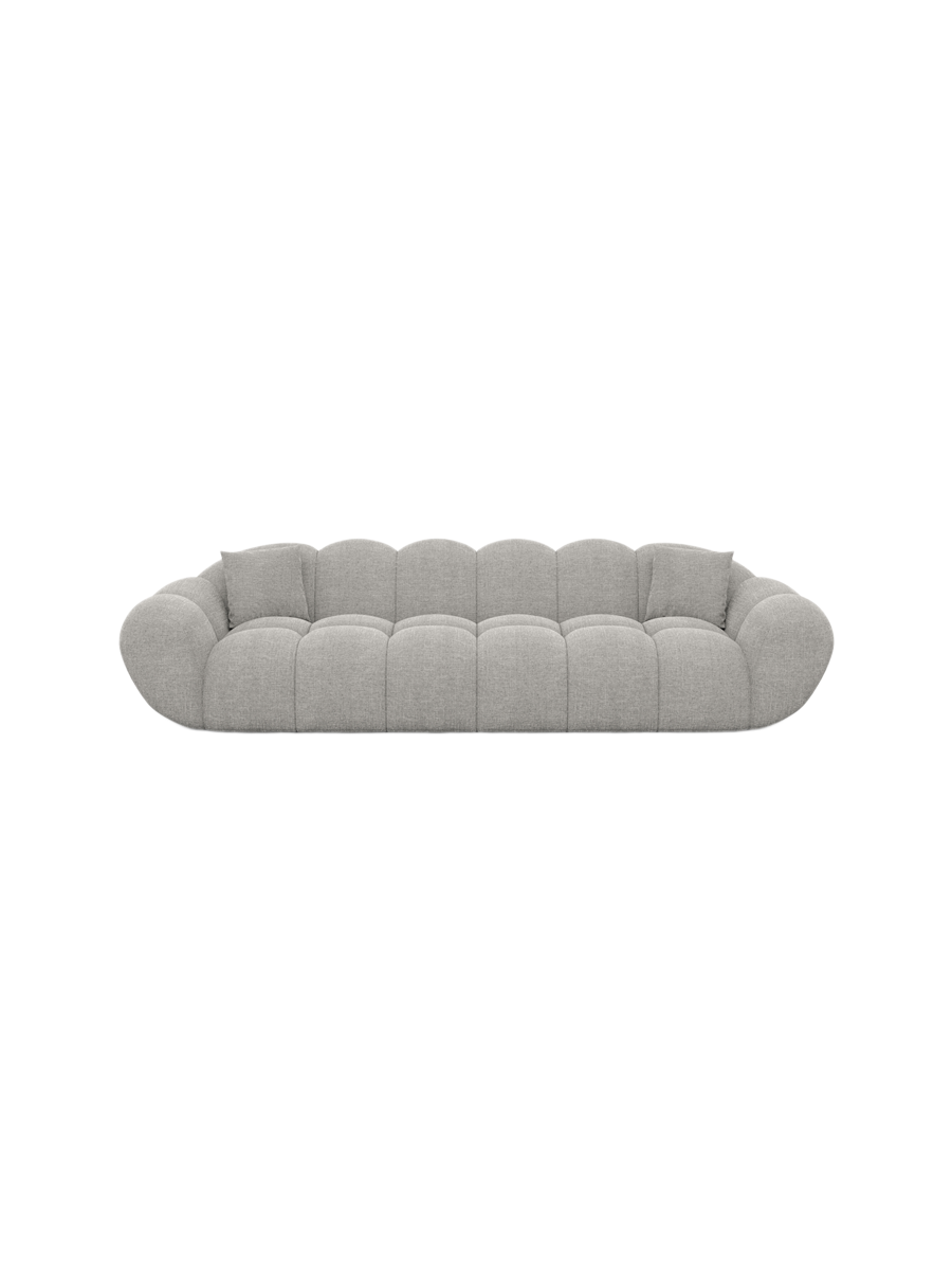 
4-seat designer sofa “Levante” with textured fabric upholstery - Textured fabric Anthracite