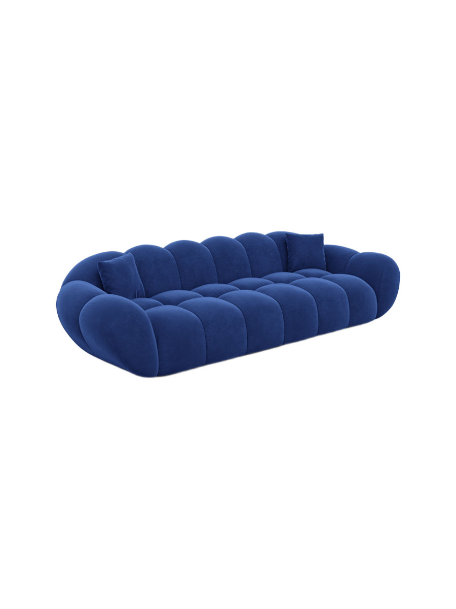 
Canapé design 4 places « Levante » avec revêtement en velours - Revêtement en velours Königsblau