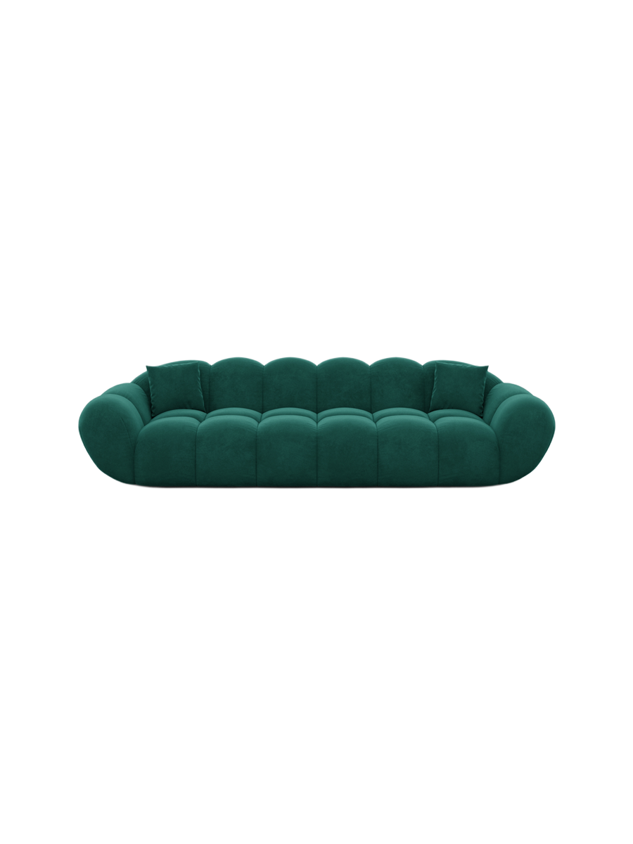 
Canapé design 4 places « Levante » avec revêtement en velours - Revêtement en velours Königsblau