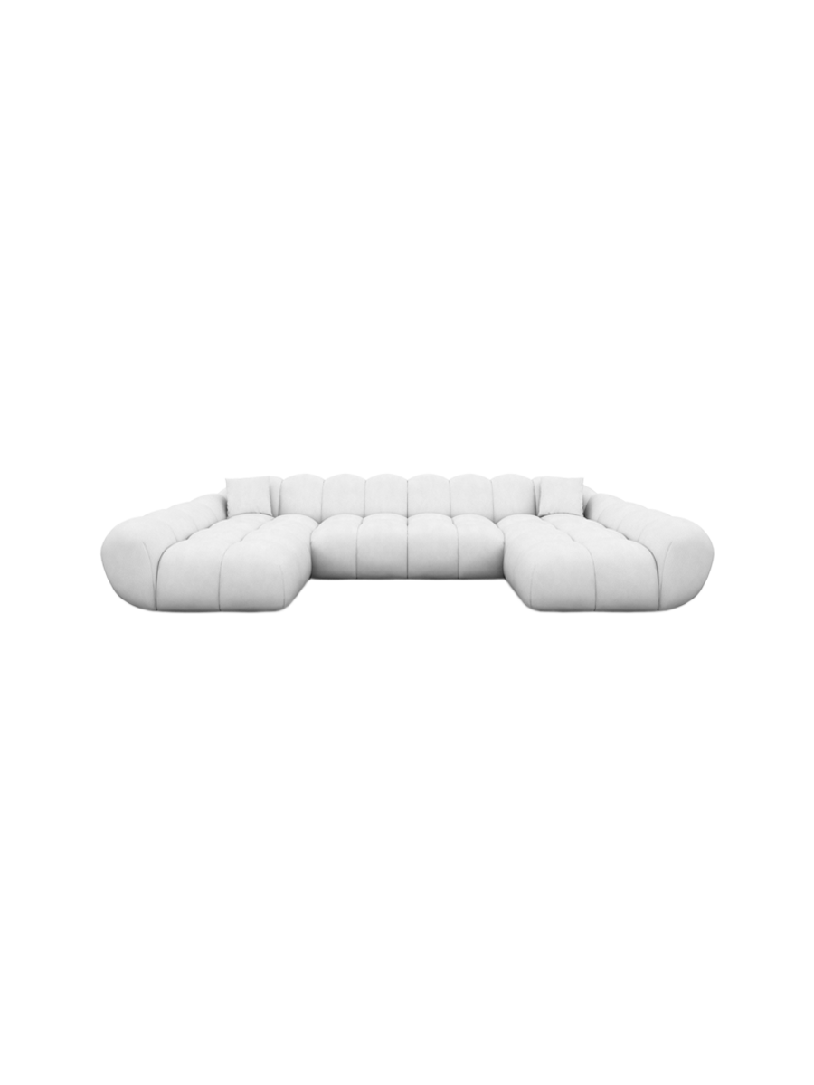 
6-Sitzer Design Echtleder Panorama-Sofa „Levante Studio“ - Echtleder Beige