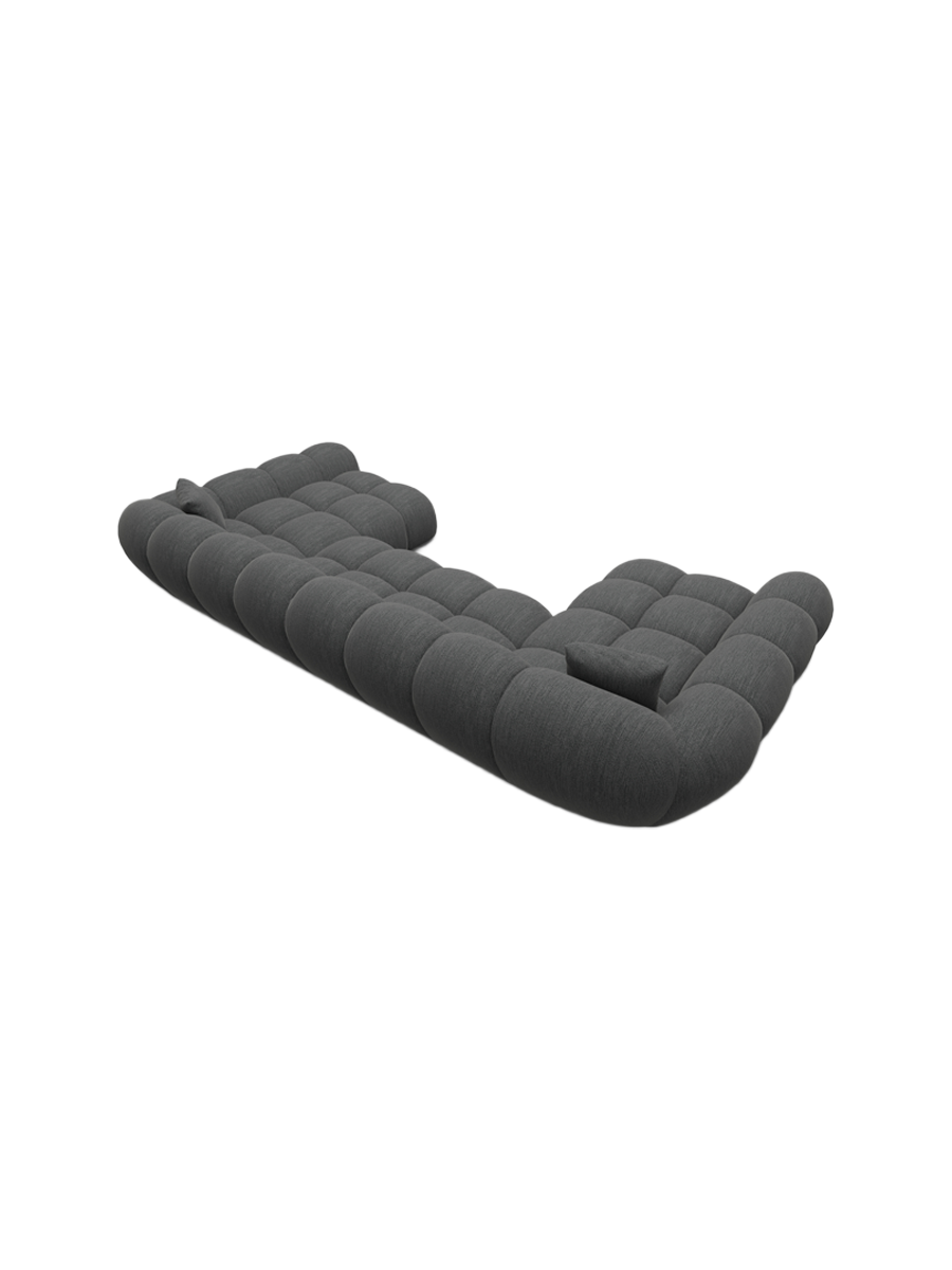 
6-Sitzer Design Panorama-Sofa „Levante Studio“ mit Strukturstoff-Bezug - Strukturstoff Anthrazit