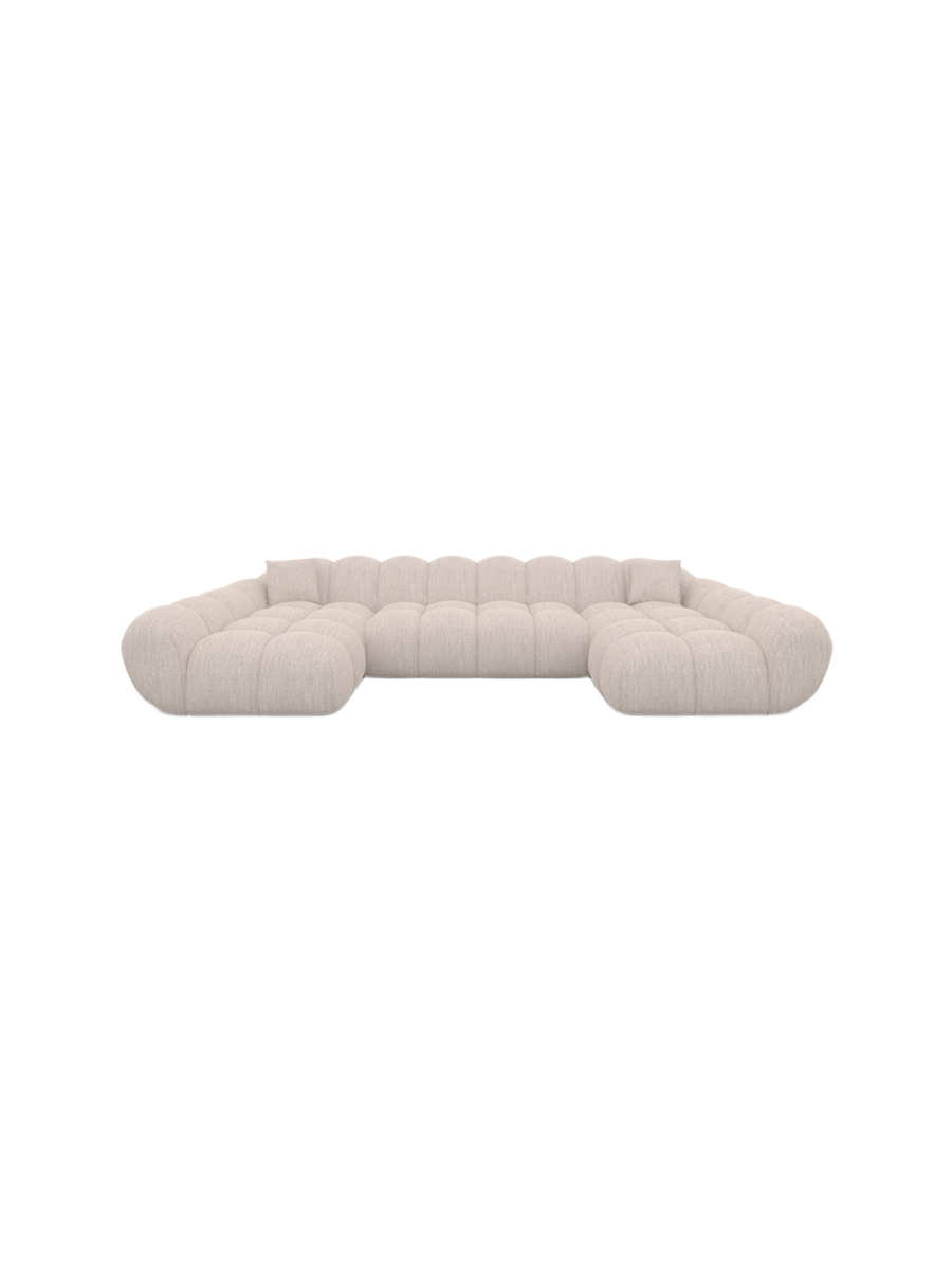 
6-Sitzer Design Panorama-Sofa „Levante Studio“ mit Strukturstoff-Bezug - Strukturstoff Anthrazit