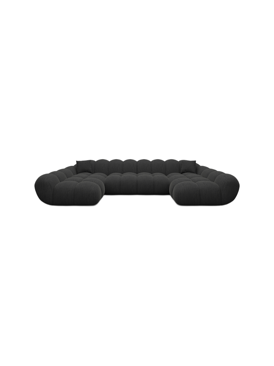 
6-Sitzer Design Panorama-Sofa „Levante Studio“ mit Strukturstoff-Bezug - Strukturstoff Anthrazit