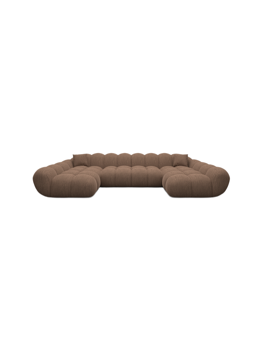 
6-Sitzer Design Panorama-Sofa „Levante Studio“ mit Strukturstoff-Bezug - Strukturstoff Anthrazit
