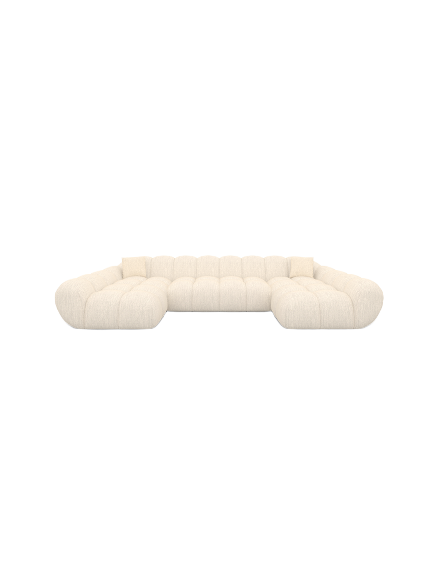 
6-Sitzer Design Panorama-Sofa „Levante Studio“ mit Strukturstoff-Bezug - Strukturstoff Anthrazit