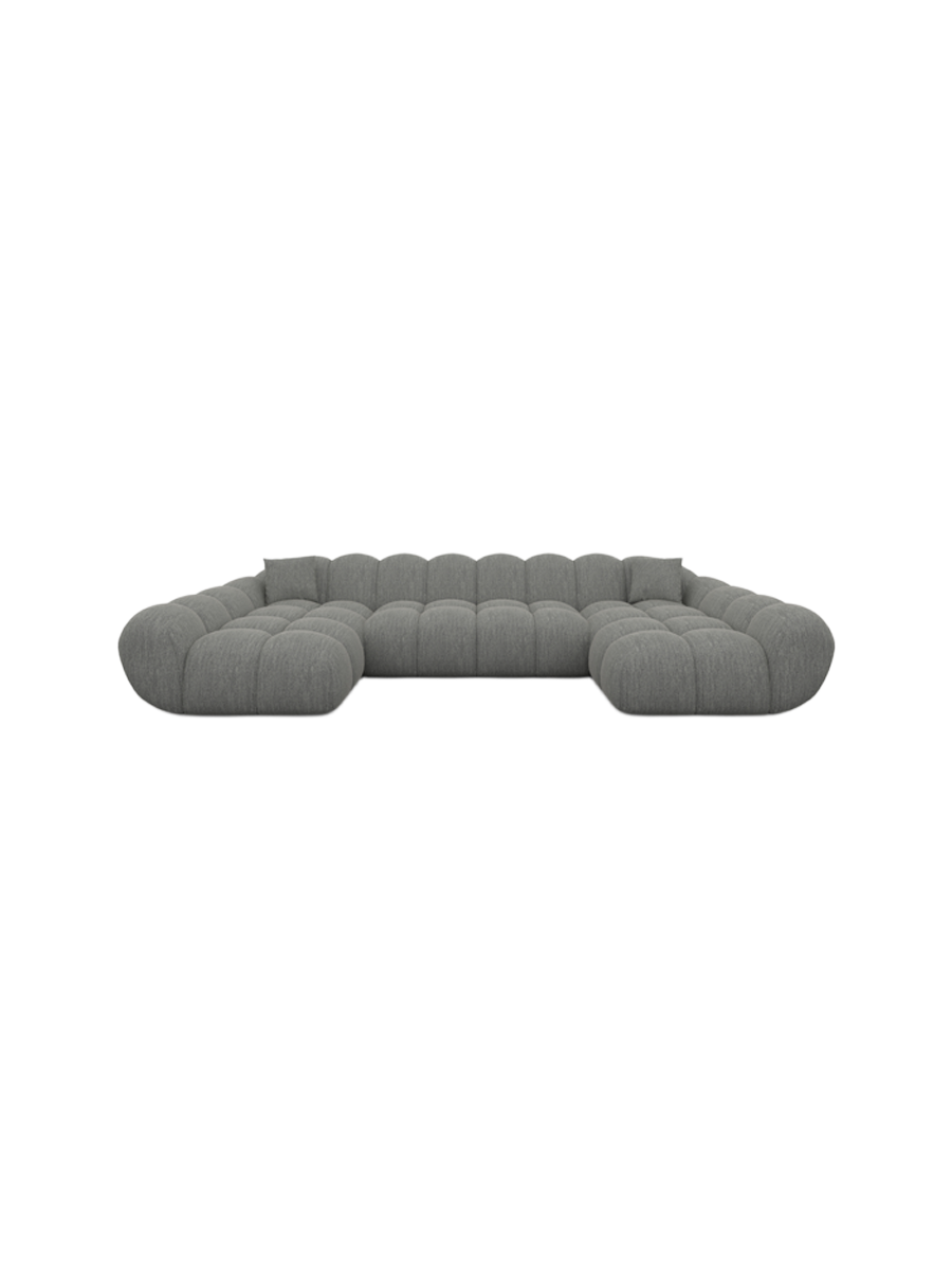 
6-Sitzer Design Panorama-Sofa „Levante Studio“ mit Strukturstoff-Bezug - Strukturstoff Anthrazit