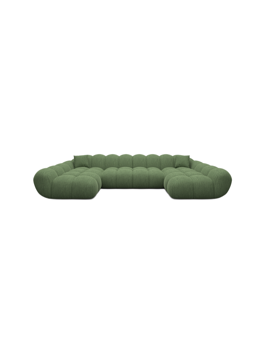 
6-Sitzer Design Panorama-Sofa „Levante Studio“ mit Strukturstoff-Bezug - Strukturstoff Anthrazit