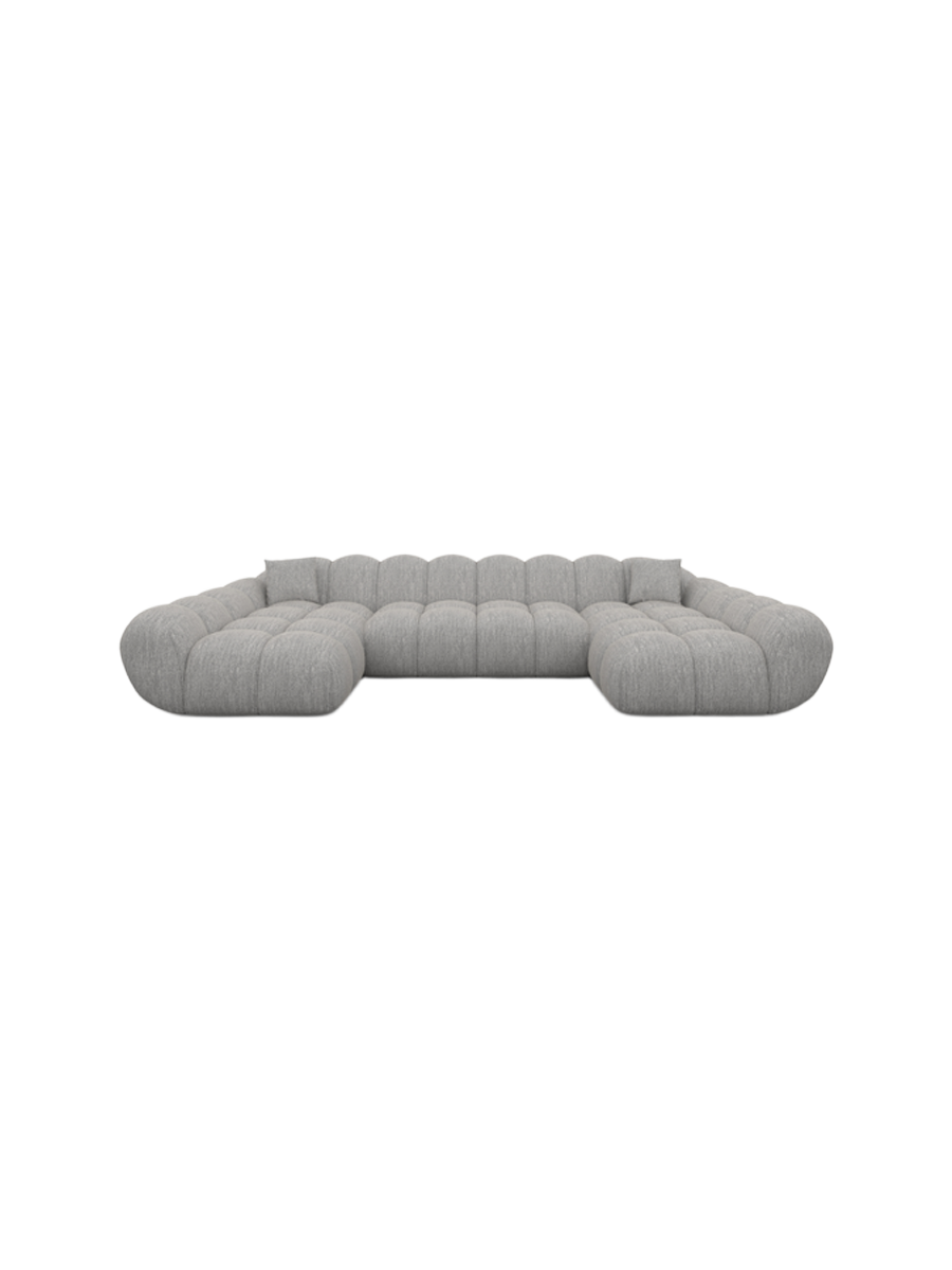 
6-Sitzer Design Panorama-Sofa „Levante Studio“ mit Strukturstoff-Bezug - Strukturstoff Anthrazit