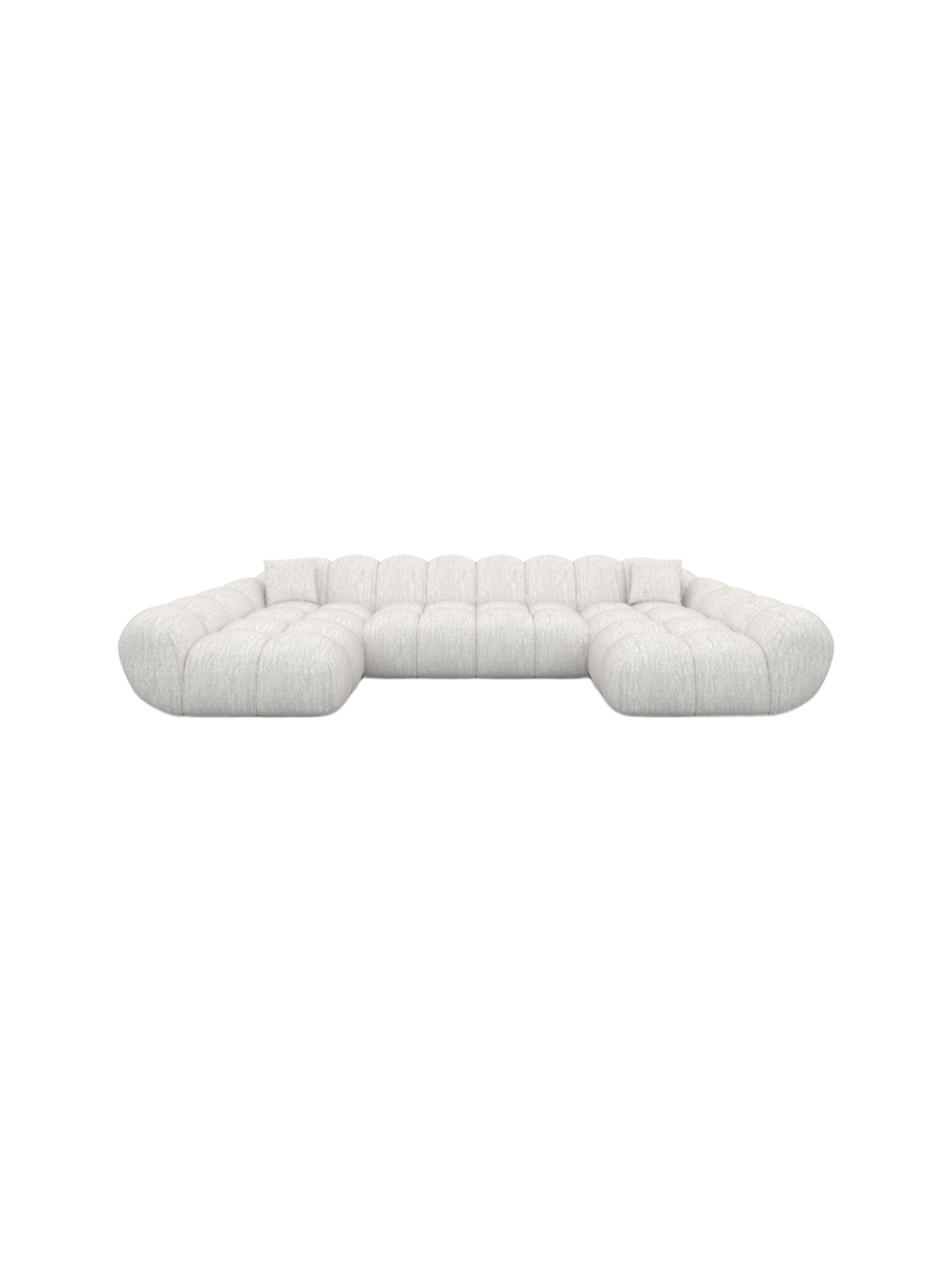 
6-Sitzer Design Panorama-Sofa „Levante Studio“ mit Strukturstoff-Bezug - Strukturstoff Anthrazit