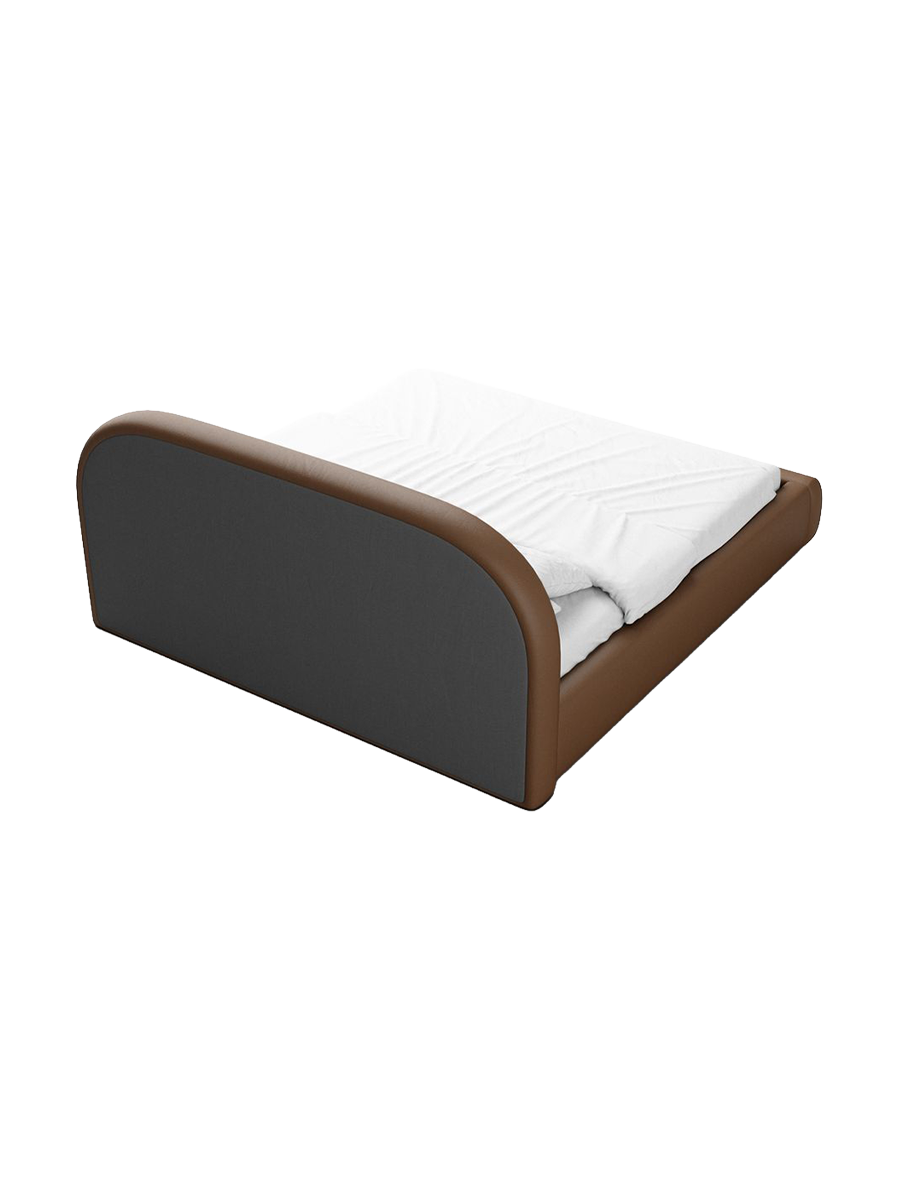 
Design Polsterbett „Zahra“ mit Ablagefach, Kunstleder Choco Brown - 140 x 200 cm