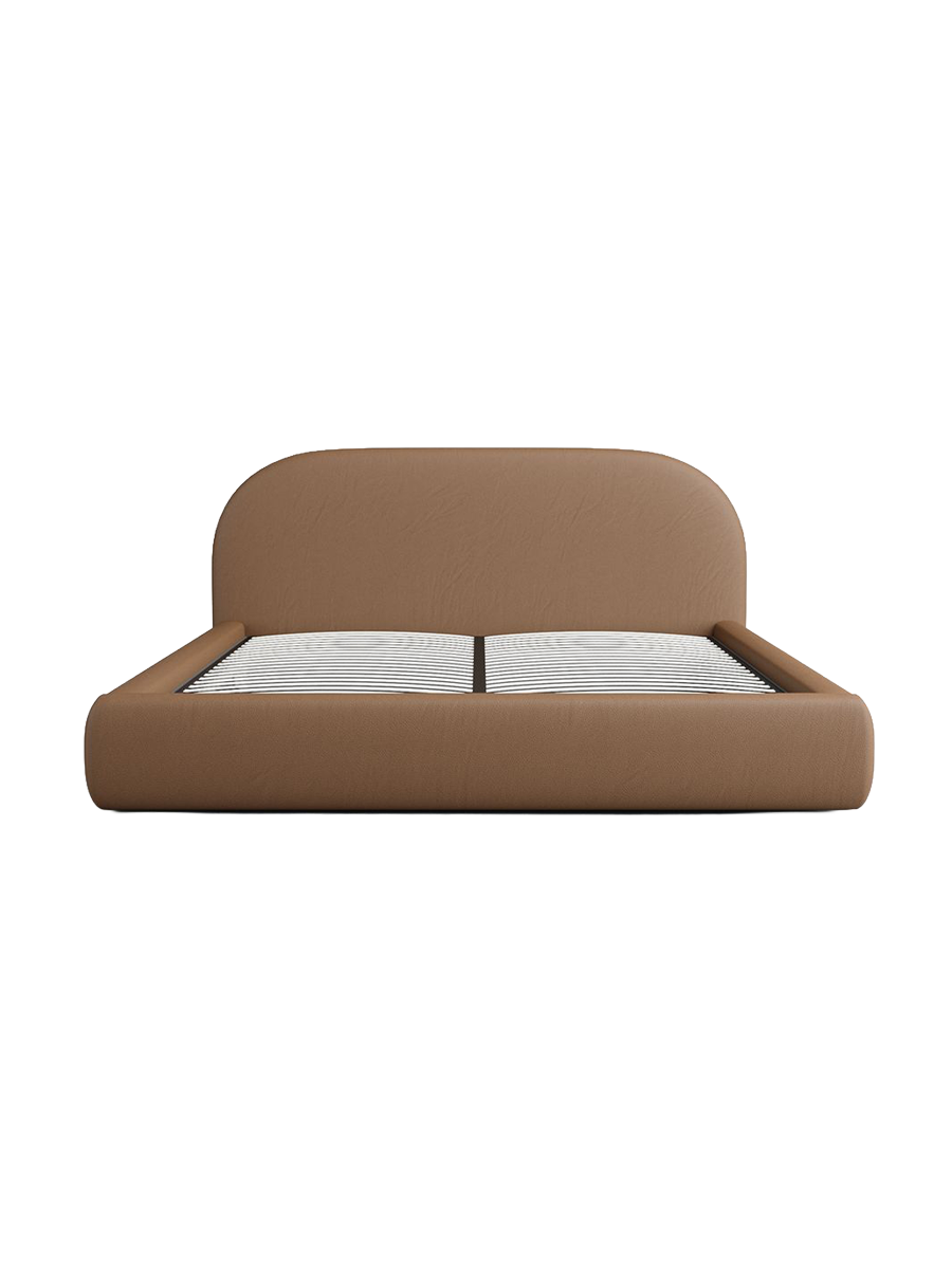 
Design Polsterbett „Zahra“ mit Ablagefach, Kunstleder Choco Brown - 140 x 200 cm