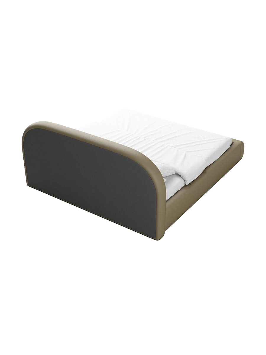 
Design Polsterbett „Zahra“ mit Ablagefach, Kunstleder Beige dunkel - 140 x 200 cm