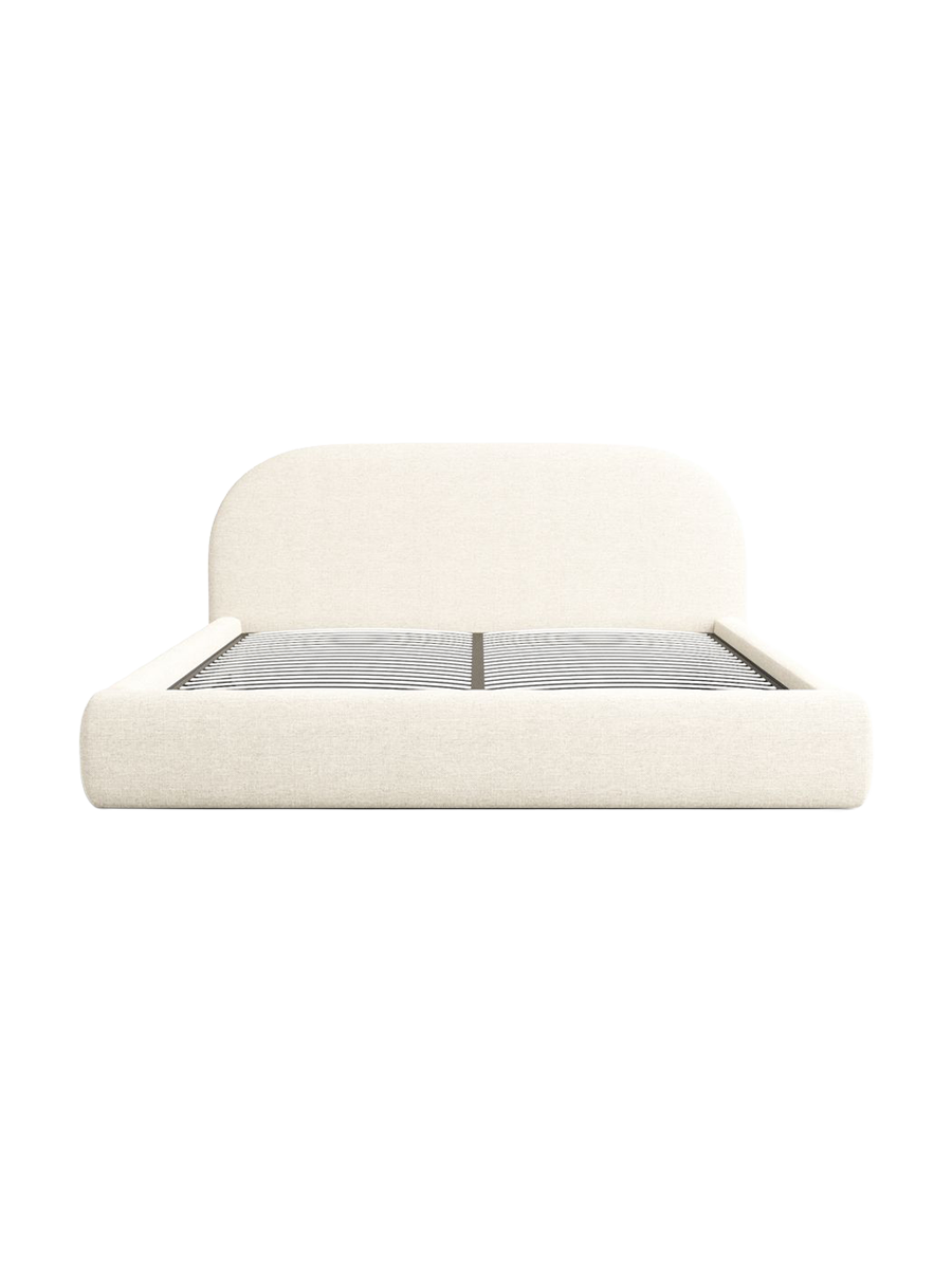 
Design Polsterbett „Zahra“ mit Ablagefach, Webstoff Cream - 140 x 200 cm