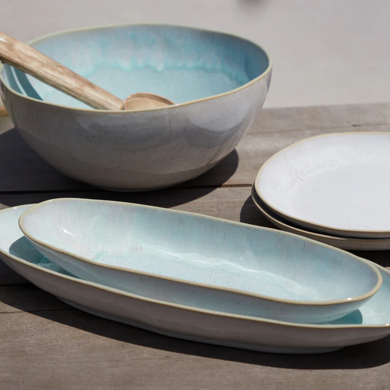 
Handcrafted Serving Platter "Eivissa" - Sea Blue / Medium