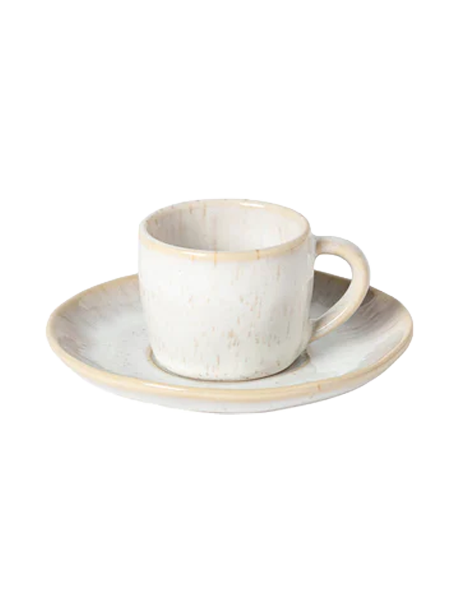 
Handcrafted Espresso Cup "Eivissa" with Saucer - Sand Beige