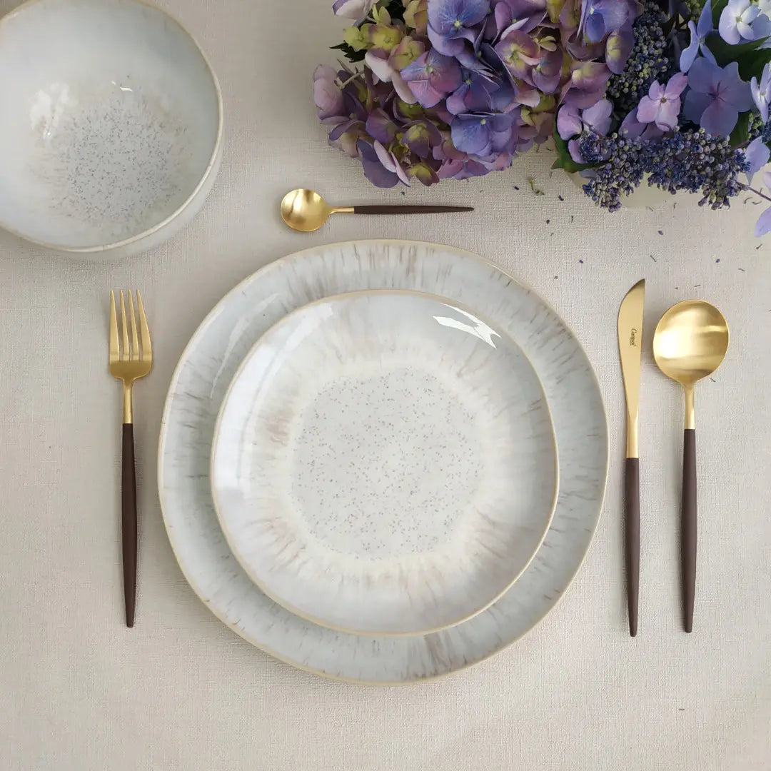 
Handmade Dinnerware Set "Eivissa II Sand", 4 people, 12 pieces
