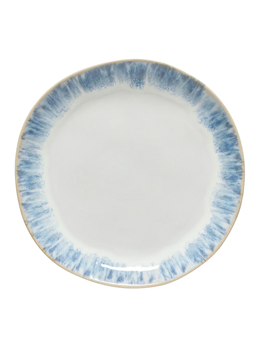 
Handmade, Round Salad/Dessert Plate "Brisa" - Blue
