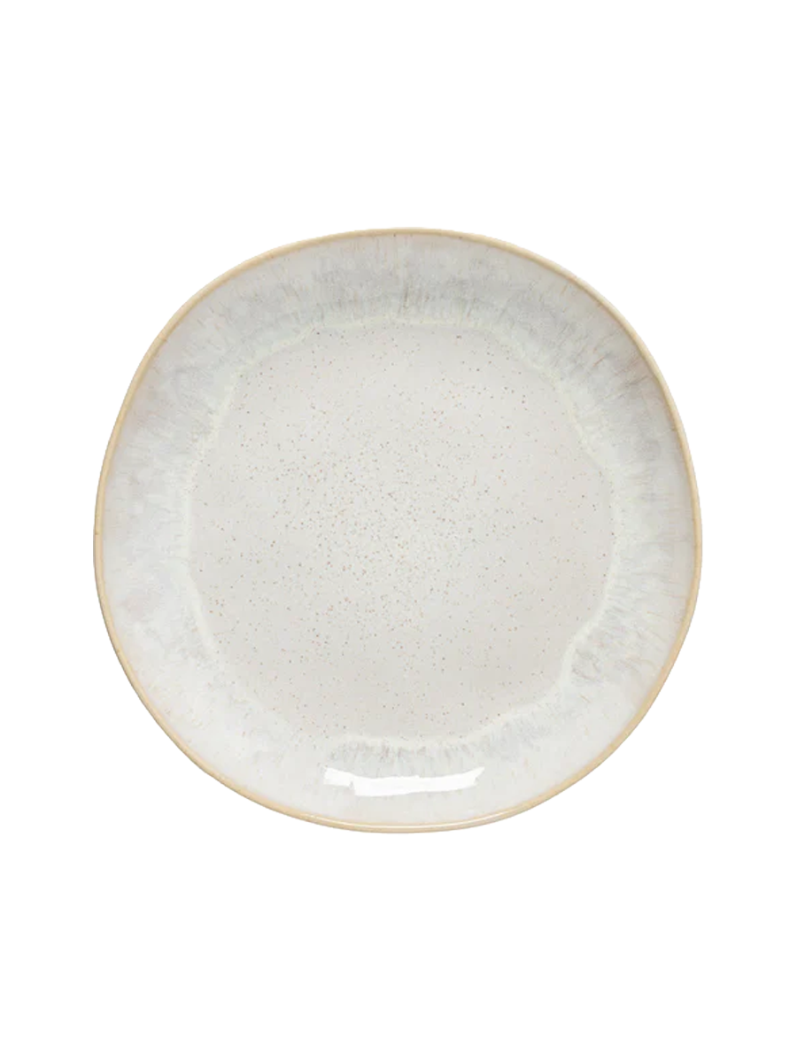 
Assiette artisanale salade et dessert « Eivissa » - Sable beige