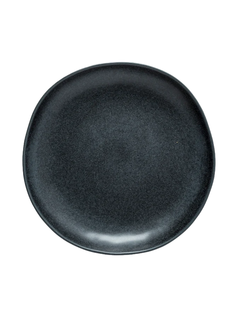 
Assiette artisanale « Livia » - Noir mat