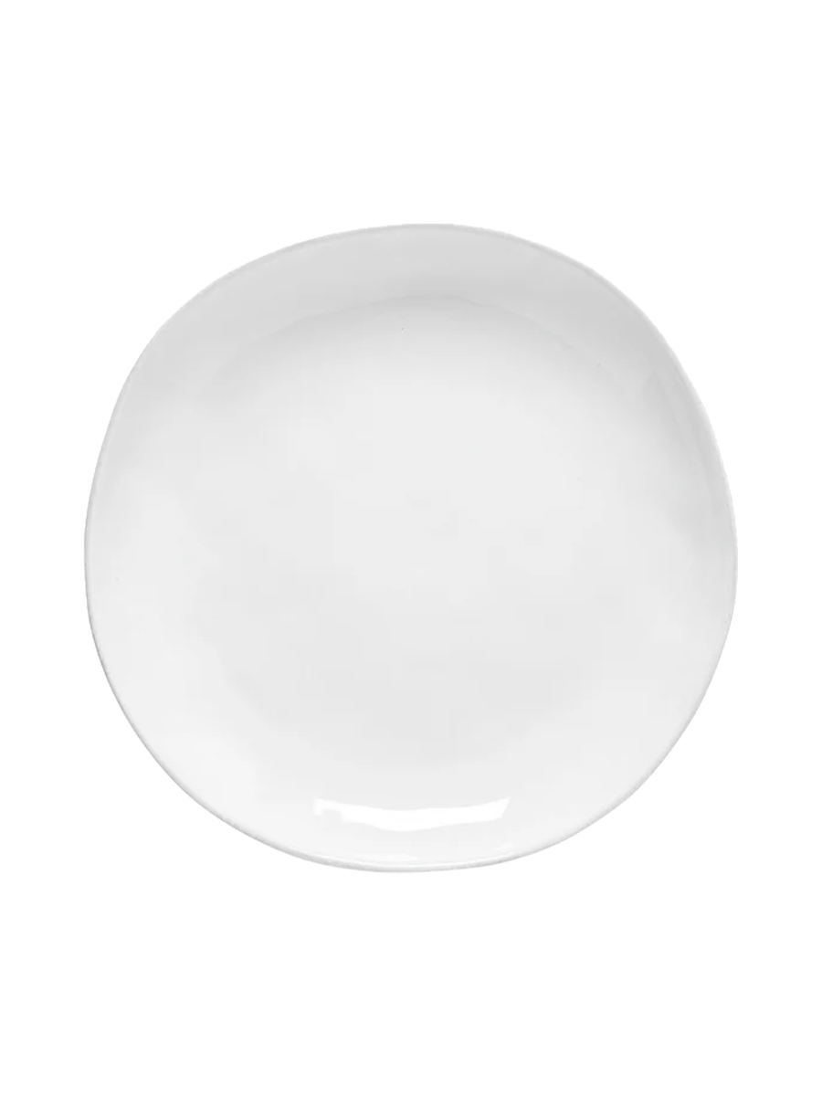 
Assiette artisanale « Livia » - Blanc brillant